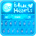 GO Keyboard Blue Hearts Theme thumbnail