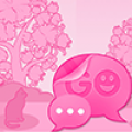 GO SMS Pro Theme Pink Cat thumbnail