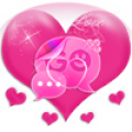 GO SMS Pro Theme Pink Love thumbnail