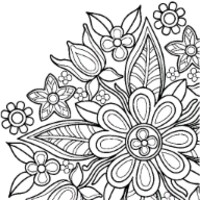 Mandala Flowers coloring book thumbnail