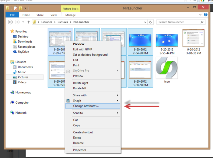 Attribute Changer 11.20b for windows download free