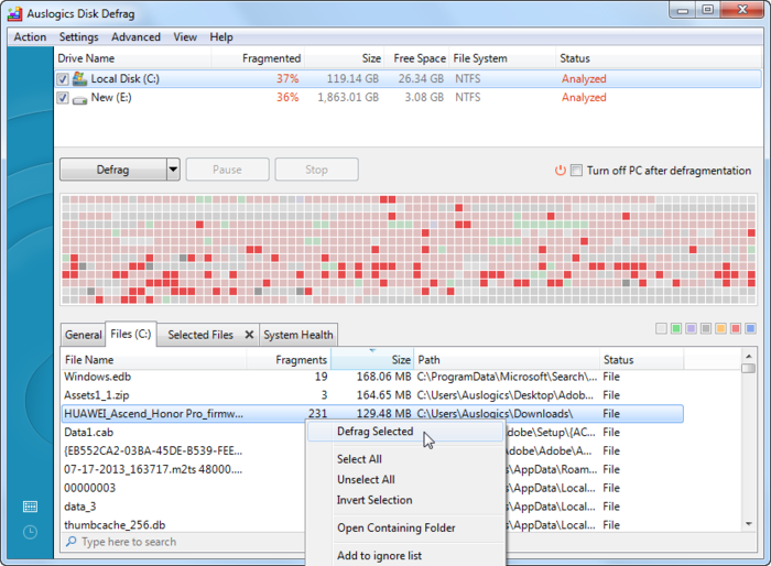 download auslogics disk defrag for windows 7