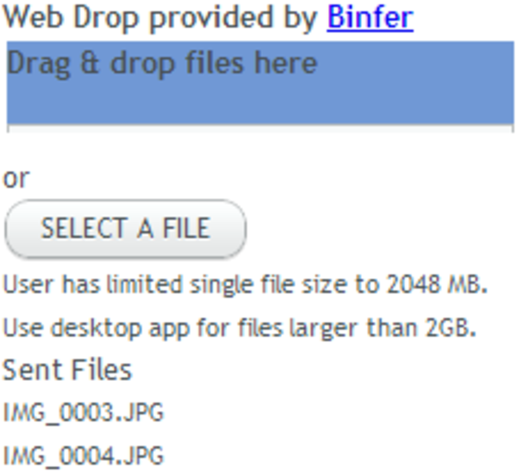 binfer alternative file transfer
