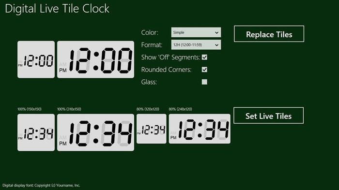 digital clock download for windows 8