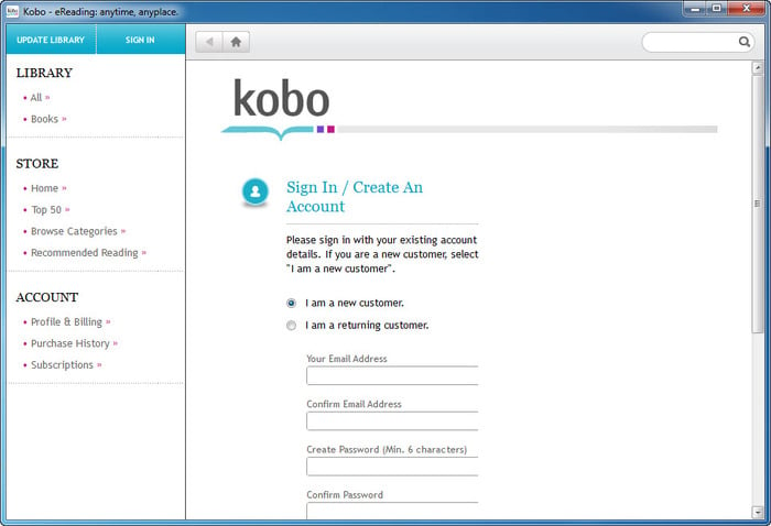 windows kobo app