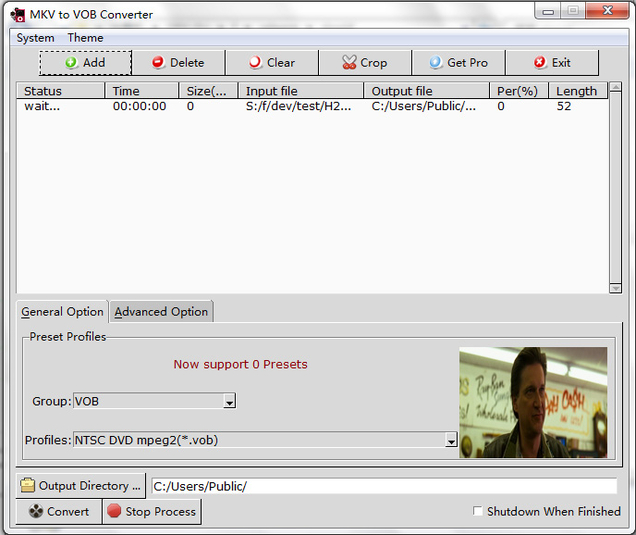 how to use format factory to convert from mkv to dvd