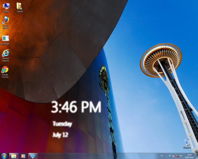 desktop clock windows 8.1