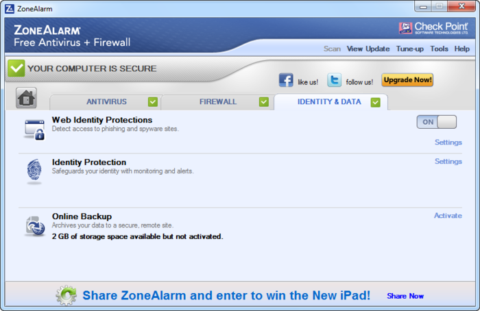 zonealarm free antivirus und firewall