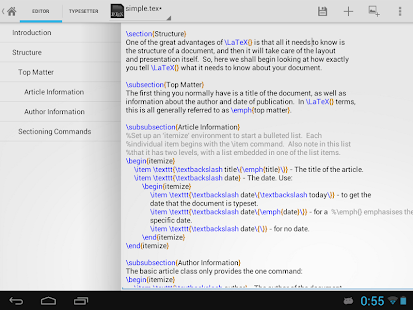 free latex editor for android