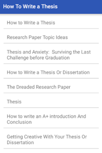 How To Write A Thesis (apk) - Review & Download