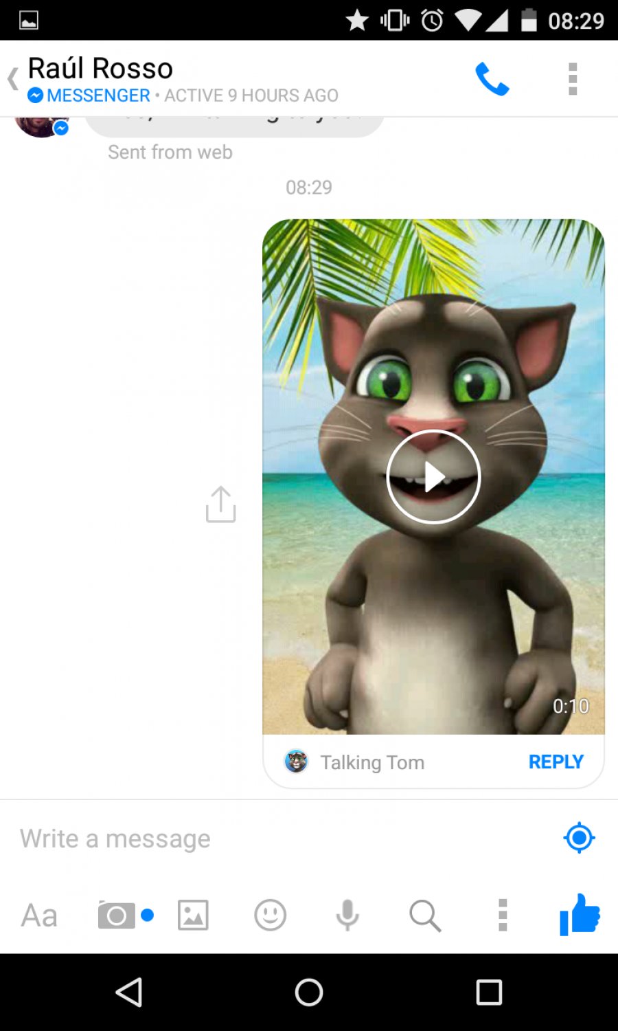 talking tom messenger